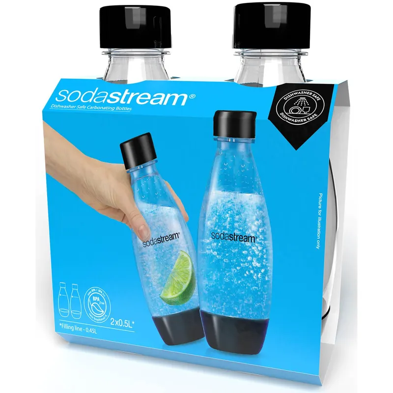 Bild 2 för SodaStream Fuse flaska 2x0,5 liter, svart