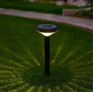 Produktfoto för Solcellslampa trädgård med markspjut 30 cm, 3-pack Svart