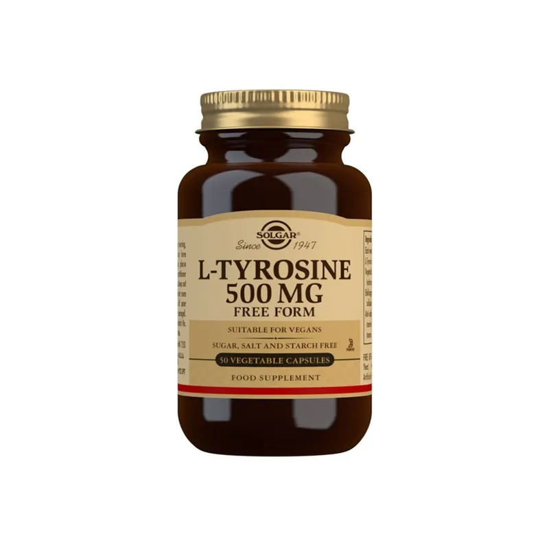 Bild 2 för Solgar L-Tyrosine 500 mg 50 kapslar