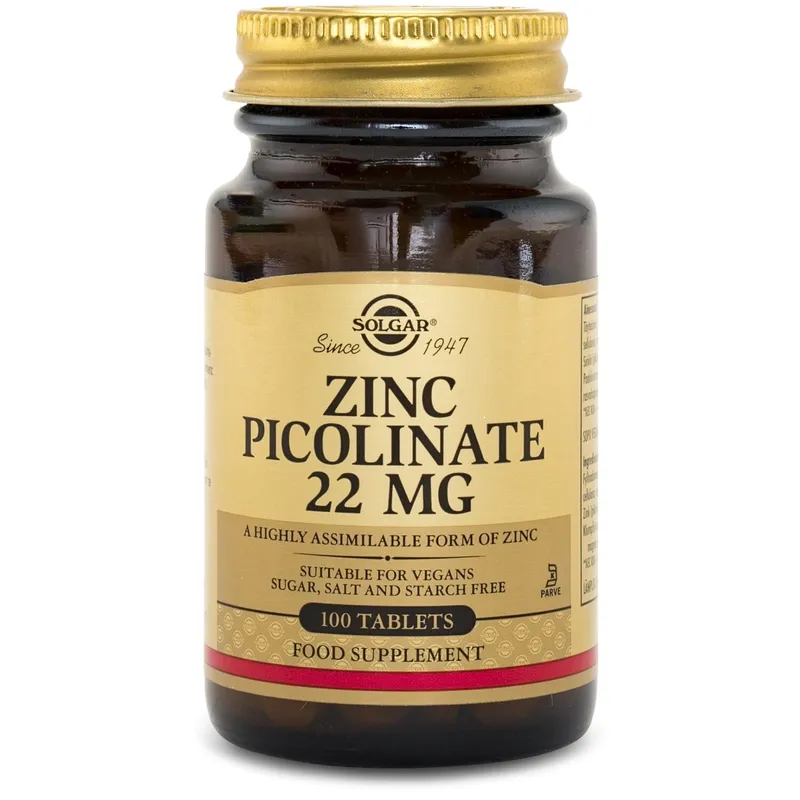 Bild 2 för Solgar Zinc Picolinate 22 mg 100 tabletter