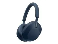 Alternativ bild 0 för Sony WH-1000XM5 - Hörlurar med mikrofon - fullstorlek - Bluetooth - trådlös, kabelansluten - aktiv brusradering - 3,5 mm kontakt - midnattsblå