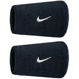 Produktfoto för Nike Swoosh Classic Doublewide Wristbands 2-Pack Black/White