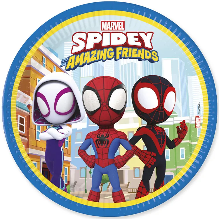 Alternativ bild 0 för Spidey and friends paptallerkner 23 cm