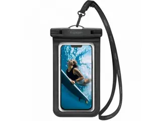 Produktfoto för Spigen A601, Vattensportaktivitet, Smartphone, Svart, Transparent, Polykarbonat, Klickspänne, IPX8