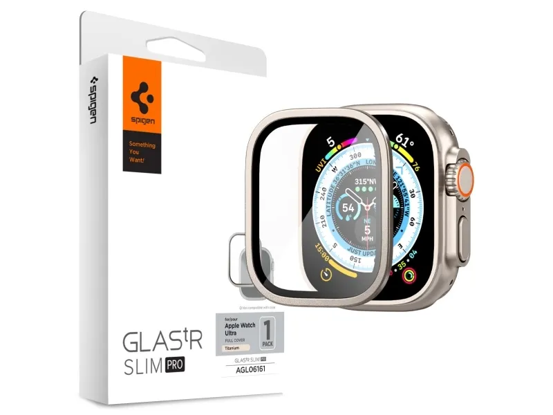 Alternativ bild 0 för Spigen Glass tR Slim Pro 1 Pack titanium - Apple Watch Ultra 2/Ultra 49mm