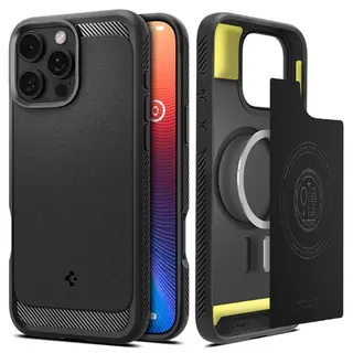 Produktfoto för Spigen Rugged Armor MagSafe for iPhone 16 Pro - Matte Black