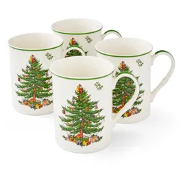 Alternativ bild 0 för Spode Christmas Tree mugg 4-pack