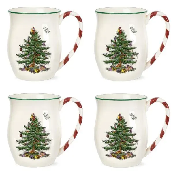 Alternativ bild 0 för Spode Christmas Tree mugg 40 cl 4-pack Peppermint