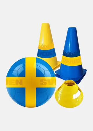 Produktfoto för SportMe Fotbollsset SVERIGE  - Boll och Koner