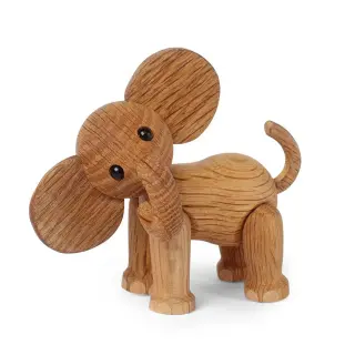 Produktfoto för Spring Copenhagen - Ella Elefant Baby Trädekoration 9 cm Ek/Lönn