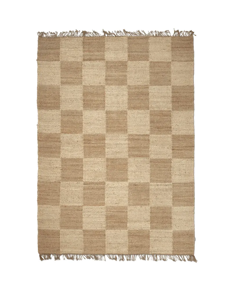 Bild 2 för Squares jute matta natur