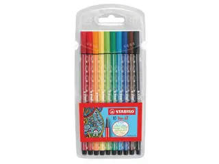 Produktfoto för STABILO Fiberspetspenna, Pen 68, mediumspets, olika färger på pennkroppen, olika bläckfärger