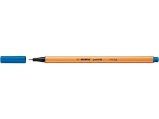 Produktfoto för STABILO Fineliner Point 88®, tunn spets, orange pennkropp, blått bläck