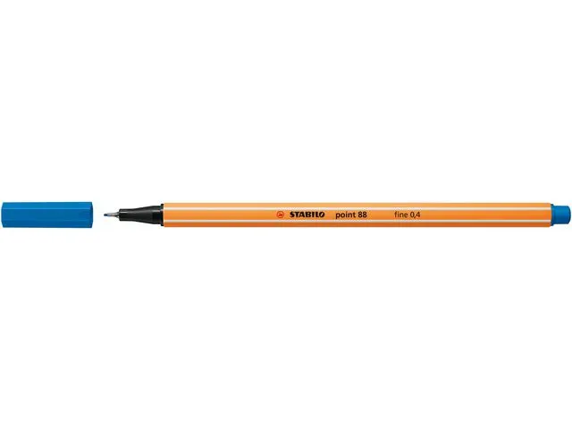 Alternativ bild 0 för STABILO Fineliner Point 88®, tunn spets, orange pennkropp, blått bläck