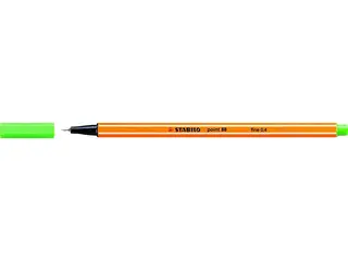 Produktfoto för STABILO Fineliner Point 88®, tunn spets, orange pennkropp, ljusgrönt bläck