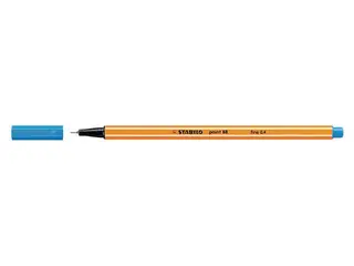 Produktfoto för STABILO Fineliner Point 88®, tunn spets, orange pennkropp, mellanblått bläck