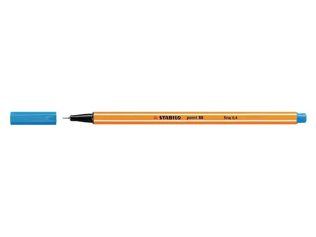 Alternativ bild 0 för STABILO Fineliner Point 88®, tunn spets, orange pennkropp, mellanblått bläck