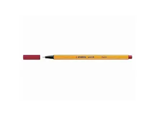 Produktfoto för STABILO Fineliner Point 88®, tunn spets, orange pennkropp, mörkrött bläck