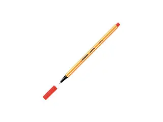 Produktfoto för STABILO Fineliner Point 88®, tunn spets, orange pennkropp, rött bläck