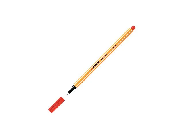 Alternativ bild 0 för STABILO Fineliner Point 88®, tunn spets, orange pennkropp, rött bläck