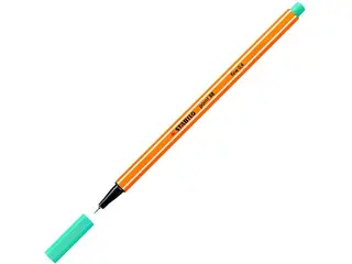 Produktfoto för STABILO Fineliner Point 88®, tunn spets, orange pennkropp, turkost bläck