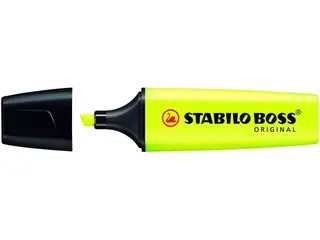 Produktfoto för STABILO Överstrykningspenna BOSS® ORIGINAL gul, snedskuren spets, 2 + 5 mm, 70/24