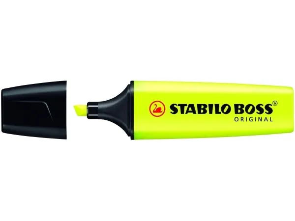 Alternativ bild 0 för STABILO Överstrykningspenna BOSS® ORIGINAL gul, snedskuren spets, 2 + 5 mm, 70/24
