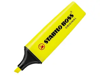 Produktfoto för STABILO Överstrykningspenna BOSS® ORIGINAL gul, snedskuren spets, 2 + 5 mm, 70/24