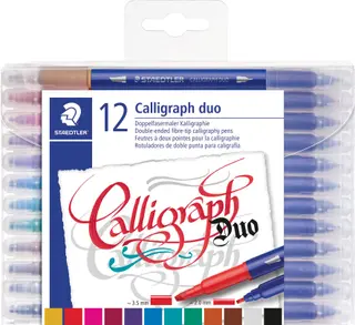 Produktfoto för Staedtler Double-ended calligr. pens 12pcs