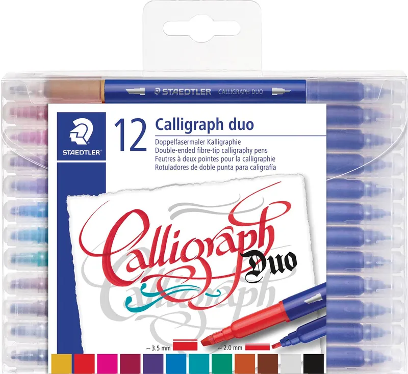 Alternativ bild 0 för Staedtler Double-ended calligr. pens 12pcs