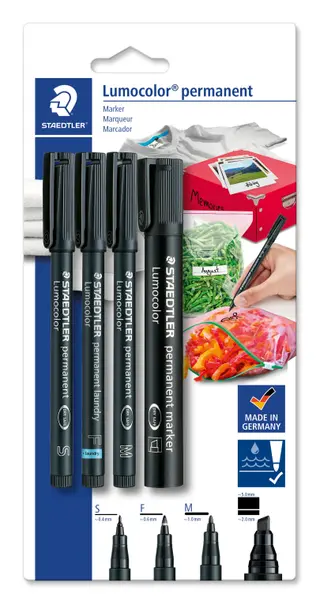 Produktfoto för Staedtler Marker Set Lumocolor 4pcs variant