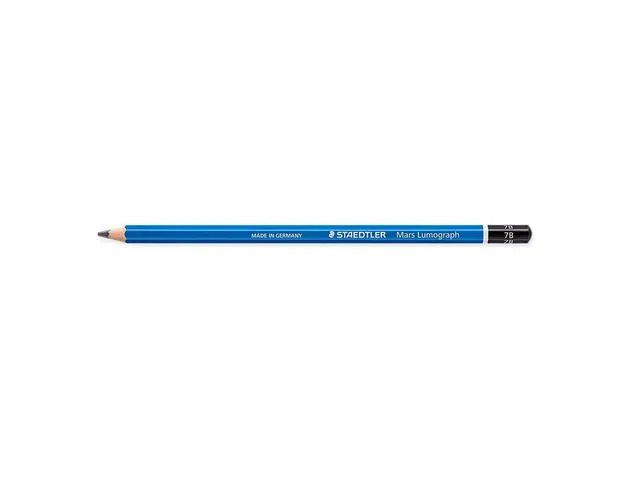 Alternativ bild 0 för Staedtler Mars Grafitpenna, Lumograph 100, 7B-stift, sexkantig pennkropp, blå