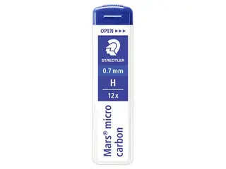 Produktfoto för Staedtler Mars Stift till mekanisk stiftpenna, Mars Micro Carbon, 0,7 mm H-stift
