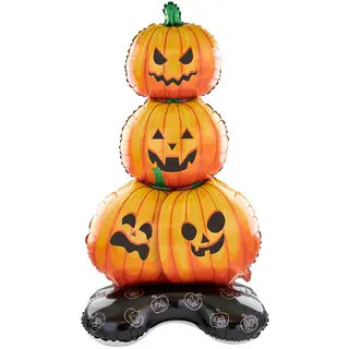 Produktfoto för Stående Folieballong Pumpor Halloween 84x158cm