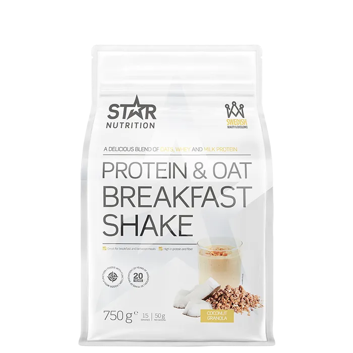 Alternativ bild 0 för Star Nutrition Protein & Oat Breakfast Shake Coconut/Granola 750g