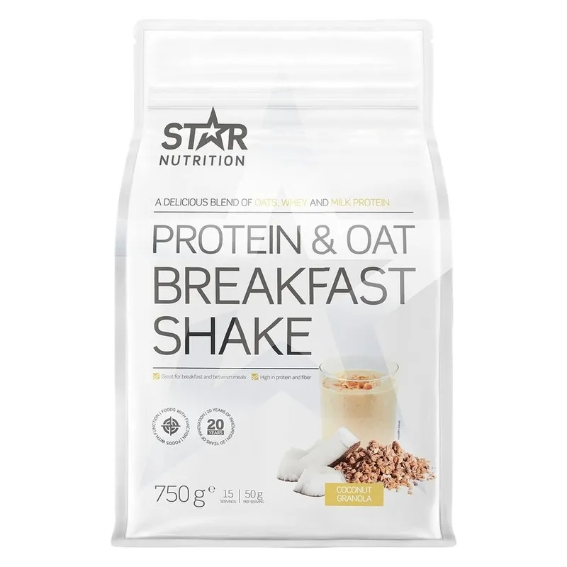 Bild 1 för Star Nutrition Protein & Oat Breakfast Shake Coconut/Granola 750g