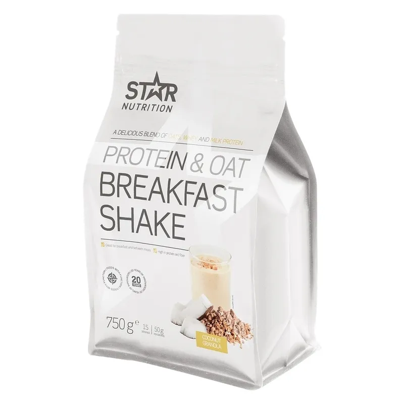 Bild 2 för Star Nutrition Protein & Oat Breakfast Shake Coconut/Granola 750g