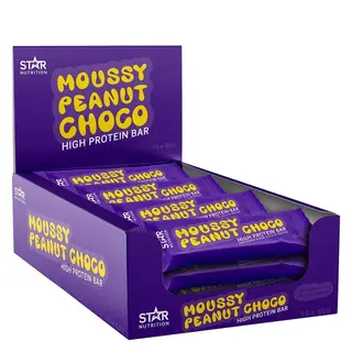 Produktfoto för Star Nutrition Soft Protein Bar Moussy Peanut Choco 12x55g