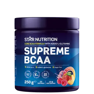 Produktfoto för Star Nutrition Supreme BCAA Raspberry Peach 250g