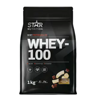 Produktfoto för Star Nutrition Whey-100 1 kg - Banana Chocolate