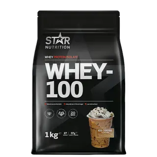 Produktfoto för Star Nutrition Whey-100 1 kg - Ice Coffee