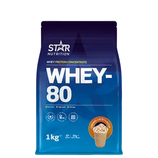 Produktfoto för Star Nutrition Whey-80 Caramel Latte 1000g