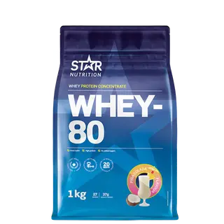 Produktfoto för Star Nutrition Whey-80 Piña Colada 1000g