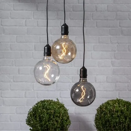 Bild 2 för Star Trading Bowl hängande LED Glödlampa – svart