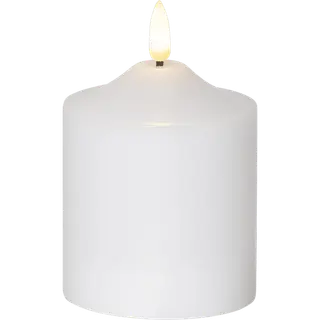 Produktfoto för Star Trading - Flamme LED-Blockljus med timer 12 cm Vit