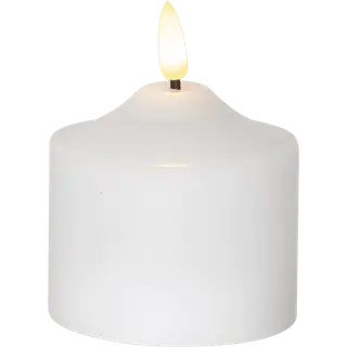 Produktfoto för Star Trading - Flamme LED-Blockljus med timer 9,5 cm Vit
