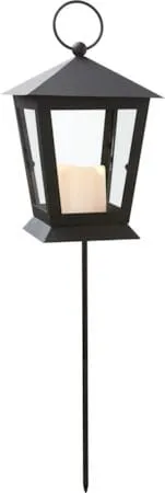 Bild 1 för STAR TRADING Gravlykta med ljus Serene LED svart 40cm