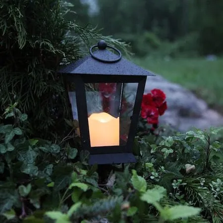 Bild 2 för STAR TRADING Gravlykta med ljus Serene LED svart 40cm