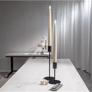 Produktfoto för Star Trading LED-Antikljus 2p. FlammeSlim beige