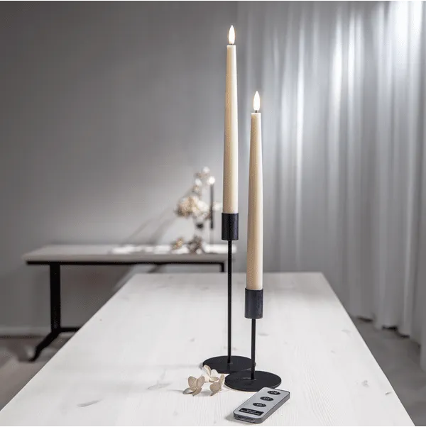 Bild 1 för Star Trading LED-Antikljus 2p. FlammeSlim beige